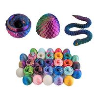 3D Printed Snake Egg with Snake Inside,3D Printed Animals Set, Fidget Toy Basket Stuffers for Kids Party Favors, Home Office Decor Executive Desk Toys for Autism/ADHD