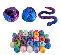3D Printed Snake Egg with Snake Inside,3D Printed Animals Set, Fidget Toy Basket Stuffers for Kids Party Favors, Home Office Decor Executive Desk Toys for Autism/ADHD