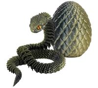 3D Printed Snake Fidget Toy with Snake Egg Flexible Articulated Animal with Moving Joints Mobility Stress Relief Toy for Adults and Kids Autism ADHD Desk Decoration Office Home Decor