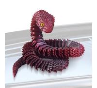 3D Printed Snake - Flexible, Movable Fidget Ornament Made of with a Length of 2.5 Feet, Realistic, Articulated Reptile Display Toy, Easy Moving Stationery