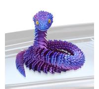 3D Printed Snake - Flexible, Movable Fidget Ornament Made of with a Length of 2.5 Feet, Realistic, Articulated Reptile Display Toy, Easy Moving Stationery