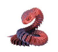 3D Printed Snake,Full Articulated Snake Crystal Snake,3d Printed Fidget Toy, Collectable 3D Printed Animals for Home Office Decoration,Flexible Joints Home Decor Executive Desk Toys for Autisms/ADHDs