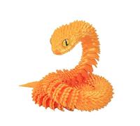 3D Printed Snake,Full Articulated Snake Crystal Snake,3d Printed Fidget Toy, Collectable 3D Printed Animals for Home Office Decoration,Flexible Joints Home Decor Executive Desk Toys for Autisms/ADHDs