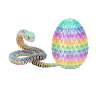 3d Printed Snake In Egg, Snake And Easter Egg Toy Set, 3D Printed Movable Realistic Snakes Toy With Eggs, Articulated Snakes Fidget Toys