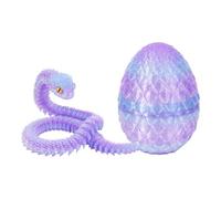 3d Printed Snake In Egg, Snake And Easter Egg Toy Set, 3D Printed Movable Realistic Snakes Toy With Eggs, Articulated Snakes Fidget Toys