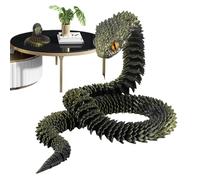 3D Printed Snake Toy - 2.5 Ft Realistic Collectible 3Dd Printeed Snakee, 3D Printed Fidget Animals, Flexible Articulated Snake, Articulated Fidget Toys for Kids, Snakes for Desk Home Decoration
