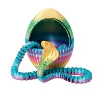 3D Printed Snake Toy Gear Egg Ornament Dragon Polylactic Acid Polymer