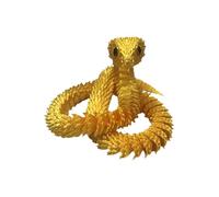 3D Printed Snake Toys - Articulated Flexible Snake Model, 3D Printed Art Realistic Movable vViper Figurine | Creative Resin Desktop Ornament & Fidget Toy for Kids, Teens, and Adults