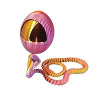3D Printed Snake With Egg | Cute Animal Rotary Egg | 3D Printing Rotary Fidget Animals Snake Flexible Joints Home Decor Executive Desk Toys for Home