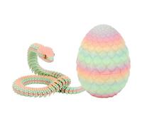 3D Printed Snake With Egg Inside, 3D Printed Realistic Egg With Movable Snake | Stress Reliever, Articulated Animals Fidget Toys, Home Decoration For Holiday Birthday