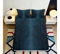 3D Printed Snowy Owl Fitted Sheet Microfiber Non-Slip Deep Pocket Snowy Owl Mattress Fitted Cover Full Wrap for Bedroom Adults Teens Single（90x190cm）