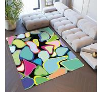 3D Printed Soft Office Carpet Abstract Geometric Lattice 60 X 90 Cm - Low Pile Non-Slip Area Rug - Home Decor Door Mat - Stain Resistant - Low Pile, Non-Shedding - Polyester - Easy Care -70681301284
