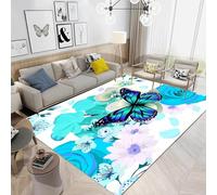 3D Printed Soft Office Carpet Fantasy Butterfly 40 X 60 Cm - Low Pile Non-Slip Area Rug - Home Decor Door Mat - Stain Resistant - Low Pile, Non-Shedding - Polyester - Easy Care -48961708735