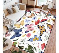 3D Printed Soft Office Carpet Fantasy Butterfly 40 X 60 Cm - Low Pile Non-Slip Area Rug - Home Decor Door Mat - Stain Resistant - Low Pile, Non-Shedding - Polyester - Easy Care -10878640624