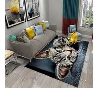 3D Printed Soft Playroom Rug Animal Cat 60 X 90 Cm - Low Pile Non-Slip Area Rug - Home Decor Door Mat - Stain Resistant - Low Pile, Non-Shedding - Polyester - Easy Care /9206167890390