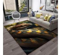 3D Printed Soft Playroom Rug Animal Snake 100 X 150 Cm - Low Pile Non-Slip Area Rug - Home Decor Door Mat - Stain Resistant - Low Pile, Non-Shedding - Polyester - Easy Care /8165757393312