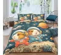 3D Printed Space Guinea Pig Quilt Cover, Microfiber Duvet Cover Hidden