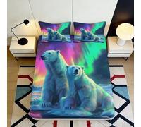 3D Printed Space Rocket Fitted Sheet Microfiber Deep Pocket Non-Slip Bedroom Bedding Planets Mattress Fitted Cover Washable for All Ages 200x200x25cm