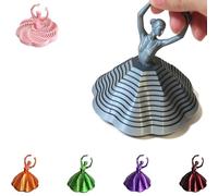 3D Printed Spinning Ballerina Fidget Toy Ornament, Ballet Fidget Spinner, Color-Changing Expanded Sensory Ballet Fidgets, Honeycomb Whirling Spiral Design Sensory Toys (Gray)