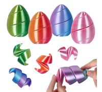 3D Printed Spiral Anxiety Relief Egg, 4PCS Unique Sensory Fidget Toys Pass Through Eggs for Adults Relieve Stress Easter Basket Stuffers Party Favors Gifts - Bright Color