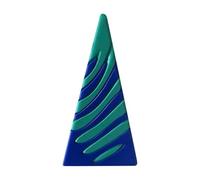 3D Printed Spiral Cone Toy Impossible Pyramid Passthrough Sculpture Desk Toy Pass Through Pyramid Fidget Toy for Kids and Adults (Green outside the fence)