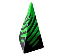 3D Printed Spiral Cone Toy Impossible Pyramid Passthrough Sculpture Mini Vortex Thread Illusion Pass Through Pyramid Fidget Toy Gifts for Kids and Adults (Black outside and green inside)