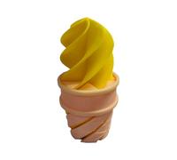 3D Printed Spiral Transforming Desk Toy Stress Sensory Educational Brain Teaser Decoration Unique Idea (Yellow, 12cm)