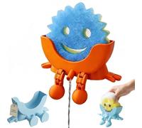 3D Printed Sponge Holder for Scrub Daddy Cute Smiley Sponge Holder with Drainage Funny Sponges Stand for Kitchen Sink Accessories Organizer Storage Utility Declutter Gadgets