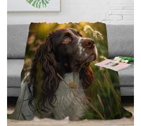 3D Printed Springer Spaniel Blankets Soft And Warm Super Soft Cozy Fuzzy Warm Throws with Anti-wrinkle/anti-tarnishing Lightweight for Bed And Sofa And Couch, Kids Adults 40x50inch(100x130cm)
