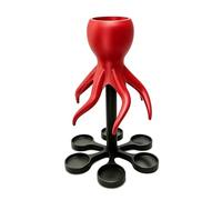 3D Printed Squid Dispenser Reusable Octopus Shape Pourer Multi-Purpose Novelty Parties Drink Tools for Home Gathering Party Celebration (Red 6) (F)
