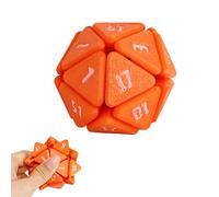 3D Printed Squishy D20 Fidget - Stress Relief Cube for Anxiety & Focus, Satisfying Clicking Sensory Toy for Adults, Perfect for Desk Fidgeting, Gift Idea (Rose Gold, 1pcs)
