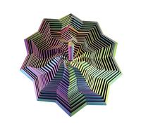 3D Printed Star Expanded Star Fidgety Toy with Handle Desktop Ornament Whirling Spirals Design Geometric Birthday Gift Decorative Ornament Hook