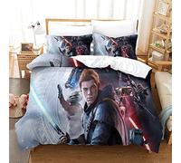3D Printed Star Wars Duvet Cover Set 3 Pieces Set Ultra Soft Microfiber Easy Care with Zipper Closure Unique Design Bedding Set Quilt Cover for Kids Teenagers Adult Single(135x200cm)