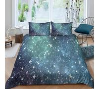 3D Printed Stars King-Size Duvet Cover Set For Kids Teens Starry Sky Theme Bedding Set The Ultra-Soft 3 Pieces includes 1 Quilt Covers 230x220 and 2 Pillowcases K.4127