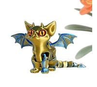 3D Printed Statue Decor, Articulated Joint Figure, 3.15x2.17x1.89 Inch Collectible Animal Character with Movable Design, Sturdy Display Ornament, Creative Desk Sculpture, Home Use for Bookshelf