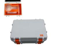 3D Printed Storage Case for Insta360 X6 with TPU Liner Sponge Padding Shockproof Waterproof Scratch Resistant Snap Closure Organizer for Camera & Accessories, 2 Styles Available，Light Gray Style A