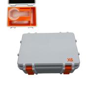 3D Printed Storage Case for Insta360 X6 with TPU Liner Sponge Padding Shockproof Waterproof Scratch Resistant Snap Closure Organizer for Camera & Accessories, 2 Styles Available，Light Gray Style B