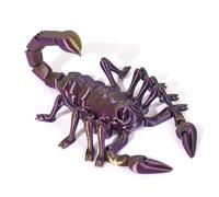 3d Printed Stuff 3d Printed Animal Scorpion Articulated for Stress Relief Home Office Decompression Decor Executive Desk Toys-Purple Gold Black||15cm/5.9in