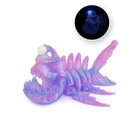 3d Printed Stuff 3d Printed Mini Animals Skull Lanternfish for Home Office Executive Desk Decoration Surprise Fantasy Gifts-Crystal Purple