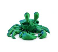 3d Printed Stuff 3d Printed Toy Crab 12cm/19.69in for Home Office Executive Desk Decoration Surprise Fantasy Gifts-Laser Blue Green