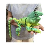 3d Printed Stuff 3d Prints Realistic Lizard Articulated for Stress Relief Home Office Decompression Decor Executive Desk Toys-Green Rainbow||43.5cm/17.1in