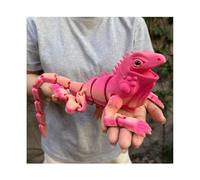 3d Printed Stuff 3d Prints Realistic Lizard Articulated for Stress Relief Home Office Decompression Decor Executive Desk Toys-Pink Rainbow||43.5cm/17.1in