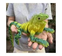 3d Printed Stuff 3d Prints Realistic Lizard Articulated for Stress Relief Home Office Decompression Decor Executive Desk Toys-Green Crystal||43.5cm/17.1in