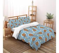 3D Printed Sweet Bear Cub Fantasy Duvet Cover Cute Animal Bedding Set 3Pcs Luxury Microfiber with Pillowcases,Hidden Zipper for Junior Collection King（220x240cm） Room Decor
