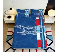 3D Printed Swimmer Fitted Sheet, Microfiber Bed Cover, Non-slip, Home, Soft