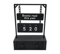 3D Printed Swinging Book Counter Shelf Sign with Digital Storage for Reading Enthusiasts and Book Lovers (A, One Size)