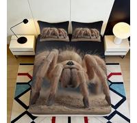 3D Printed Tarantula Fitted Sheet Microfiber Soft Breathable Spider Animal Bed Cover for Bedroom Guest Room Dorm Decor 90x200x25cm