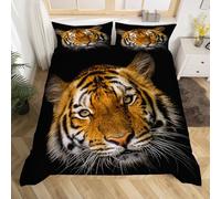 3D Printed Tiger Duvet Cover Double 3 Pieces 200x200cm Animals Tiger Bedding Set with Hidden Zipper Soft Microfiber Comforter Quilt Cover with 2 Pillowcase 50x75cm（style 45-8）