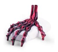 3d Printed Toy 3d Printed Fidget Skeleton Hand Fully Articulated for Halloween Home Office Bookshelf Executive Desk Decoration-Silk Red Black||14.6cm