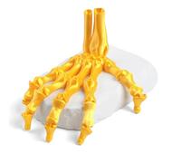 3d Printed Toy 3d Printed Fidget Skeleton Hand Fully Articulated for Halloween Home Office Bookshelf Executive Desk Decoration-Silk Bright Gold||9.7cm